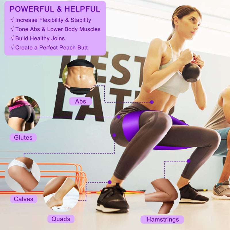 ERUW Resistance Bands Set, 3 Pack Professional Latex Elastic Bands for Home or Gym Upper & Lower Body Exercise, Physical Therapy, Strength Training, Yoga, Pilates, Rehab, Blue & Purple & Pink - Image 4